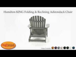 King Hamilton Folding & Reclining Adirondack Outdoor Chair