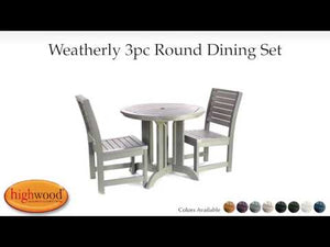 Weatherly 3pc Round Dining Height Table Set