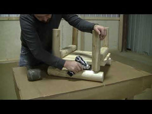 Cedar Log Ottoman