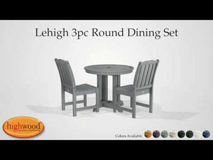 Lehigh Collection 3pc Round Patio Dining Set