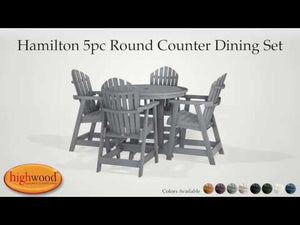 Adirondack Hamilton 5pc Round Counter Height Outdoor Dining Set