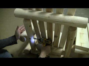 Cedar Log Tete-A-Tete Porch Swing