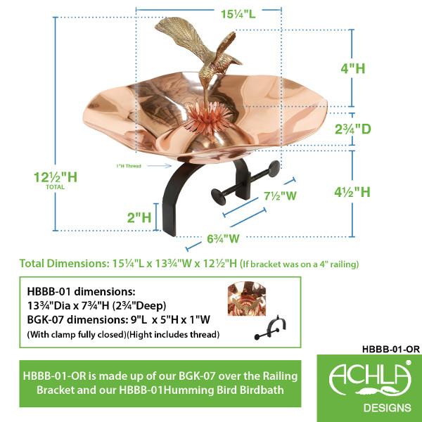 Hummingbird Birdbath Birdbath