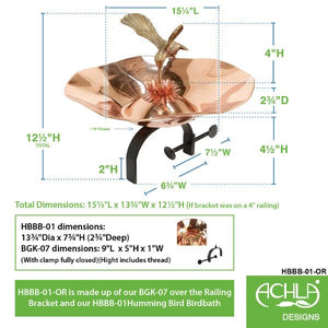 Hummingbird Birdbath Birdbath