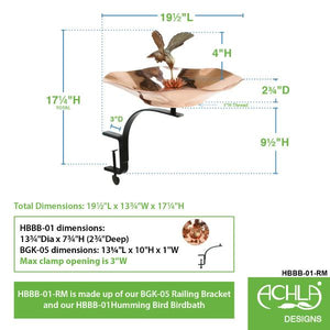 Hummingbird Birdbath Birdbath