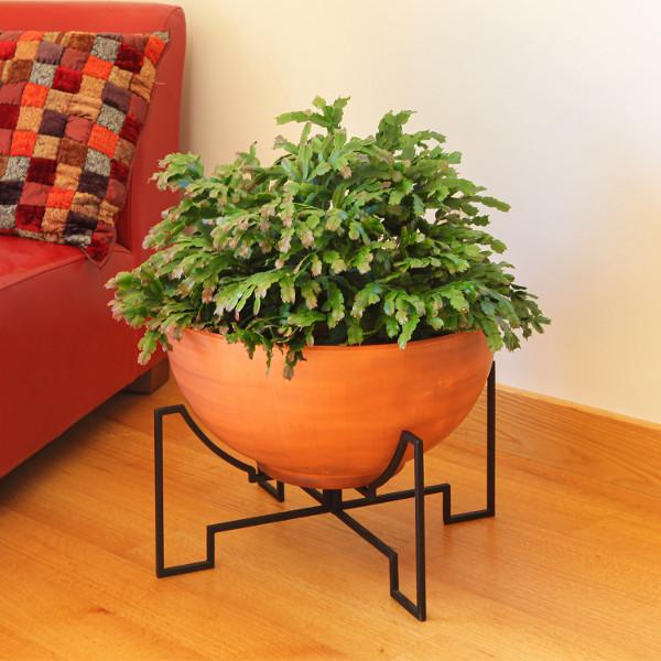 Jane Planters with Steel Patina Bowls Planters with Bowls