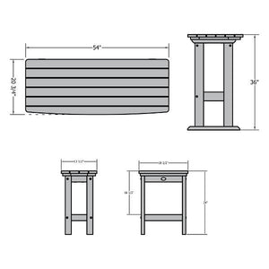 Lehigh 3pc Counter Height Balcony Set Conversation Set