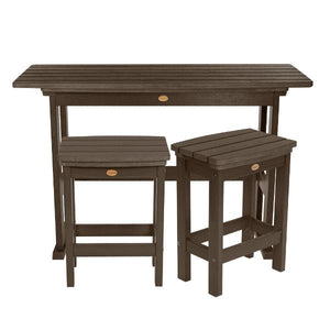 Lehigh 3pc Counter Height Balcony Set Conversation Set Weathered Acorn