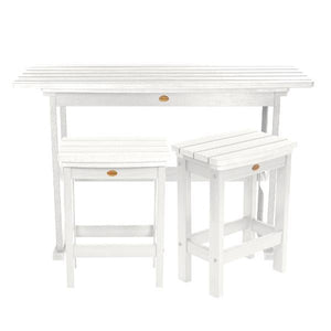 Lehigh 3pc Counter Height Balcony Set Conversation Set White