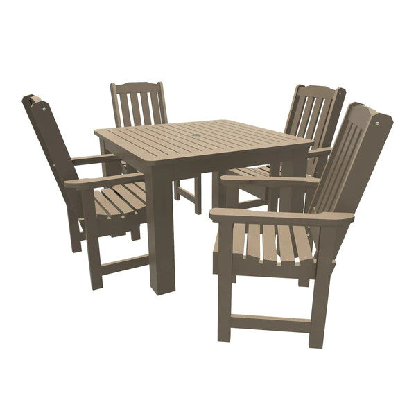 Lehigh 5pc Square Patio Dining Set Dining Set Woodland Brown