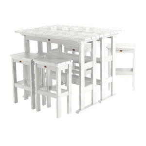 Lehigh 6pc Bar Height Balcony Set Conversation Set White
