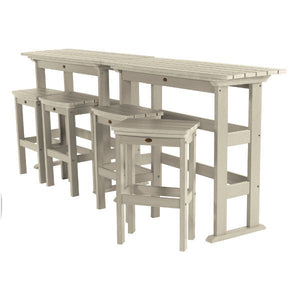 Lehigh 6pc Bar Height Balcony Set Conversation Set Whitewash