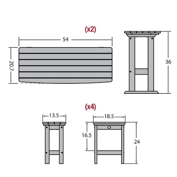 Lehigh 6pc Counter Height Balcony Set Dining Set