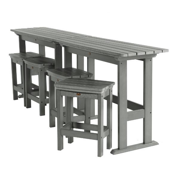 Lehigh 6pc Counter Height Balcony Set Dining Set Coastal Teak