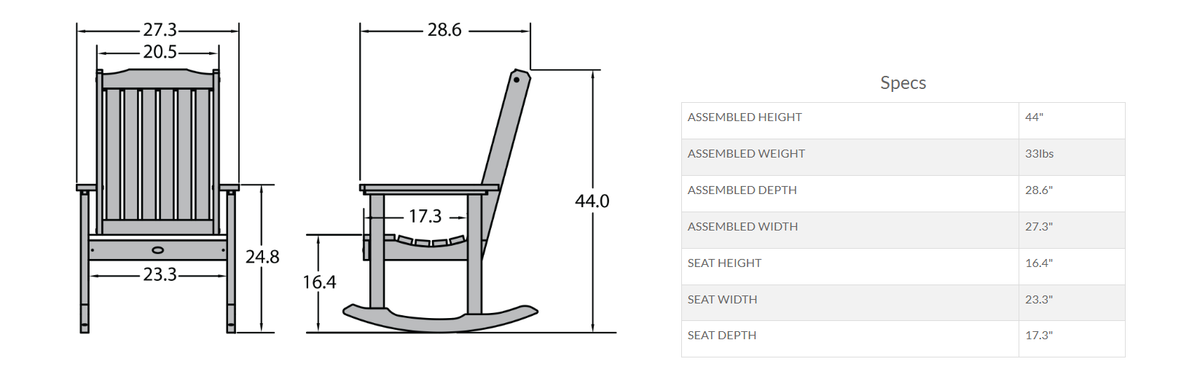 Lehigh Outdoor Rocking Chair Rocking Chair