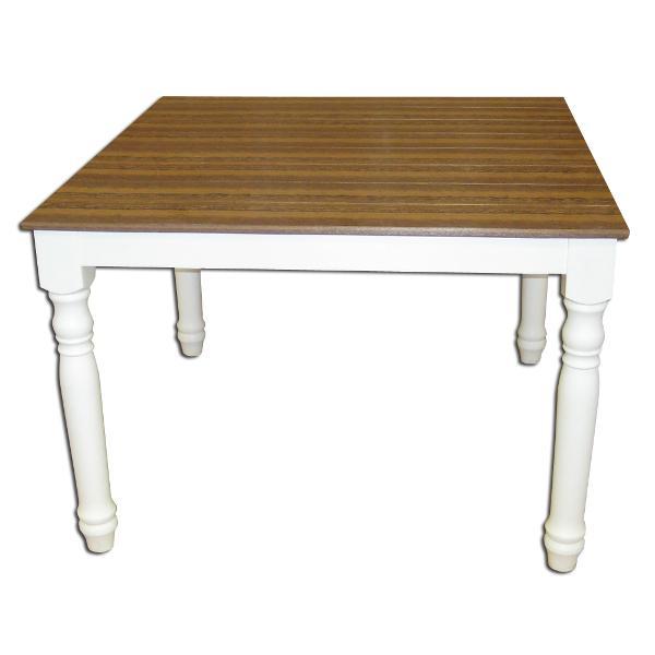 Little Cottage Co. Farm Table Table Bark &amp; White