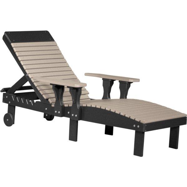 Lounge Chair Lounge Weatherwood &amp; Black