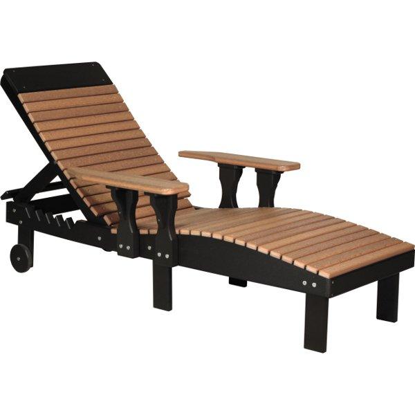 Lounge Chair Lounge Antique Mahogany &amp; Black