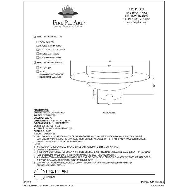 Magnum Fire Pit - The Charming Bench CompanyMagnum Fire Pit