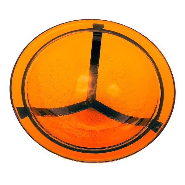 Mandarin Crackle Glass Birdbath Bowl Birdbath Bowl