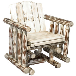 Montana Log Single Seat Glider Outdoor Glider