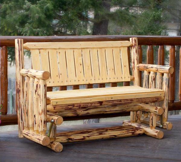 Montana Woodworks Log Glider Gliders Ready to Finish