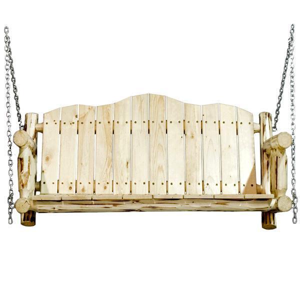 Montana Woodworks Log Porch Swing Porch Swings Ready to Finish / No