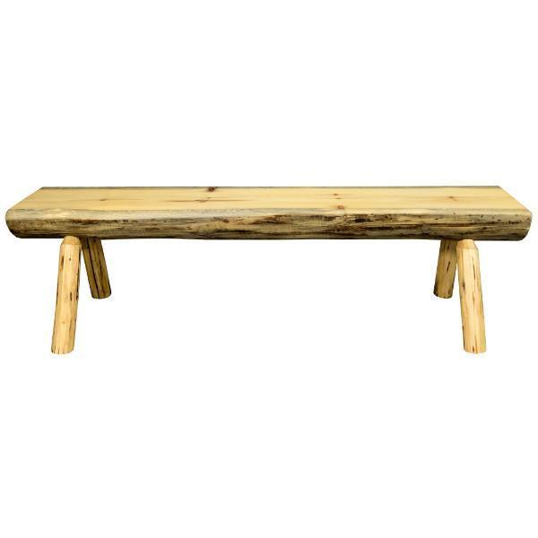 Montana Woodworks Montana Half Log Bench Garden Benches 5ft