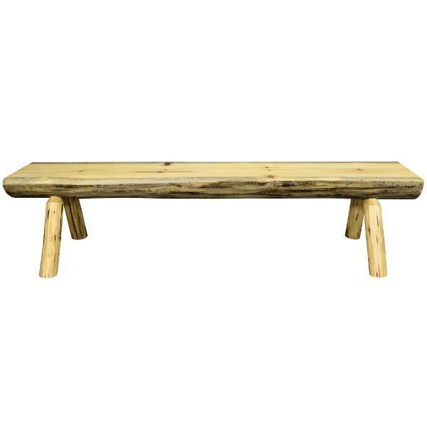 Montana Woodworks Montana Half Log Bench Garden Benches 6ft