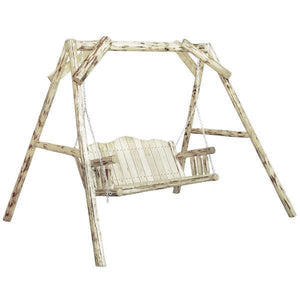Montana Woodworks Montana Lawn Swing with "A" Frame Porch Swings Ready to Finish / No