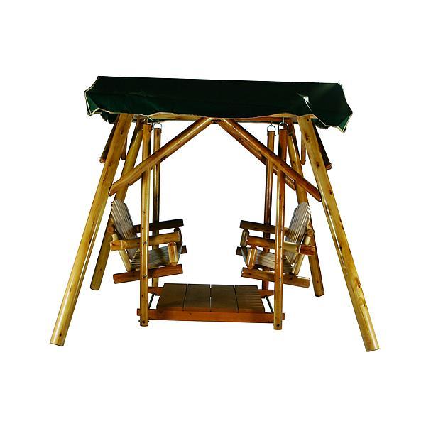 Moon Valley M-200 Outdoor Double Glider Gliders Unfinished / No   /  Double Glider Swing / double swing set for adults