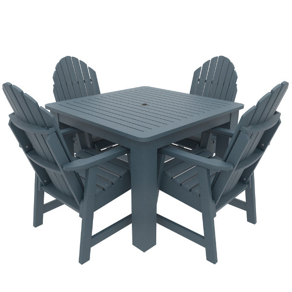 Muskoka 5pc Square Bistro Dining Set Dining Set Nantucket Blue
