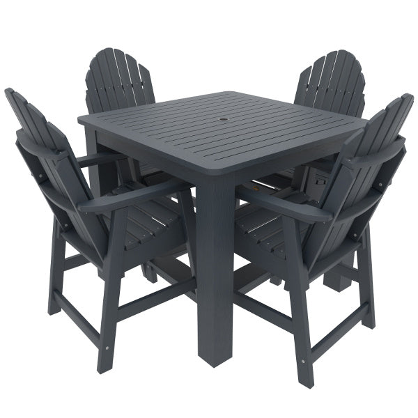 Muskoka 5pc Square Counter Bistro Dining Set Dining Set Federal Blue
