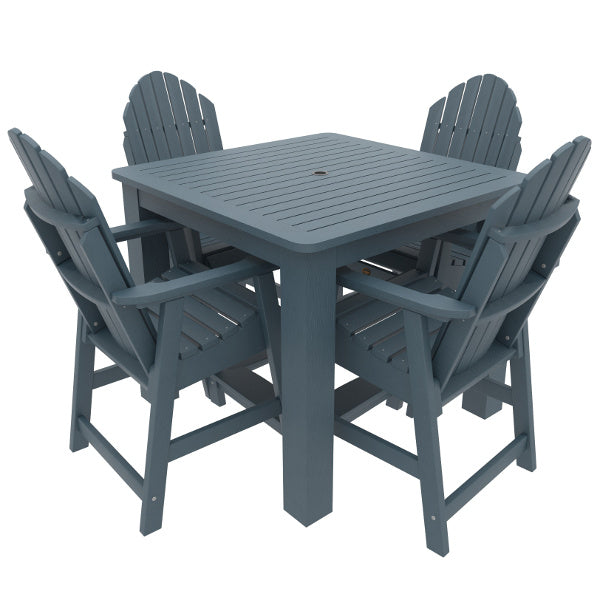 Muskoka 5pc Square Counter Bistro Dining Set Dining Set Nantucket Blue