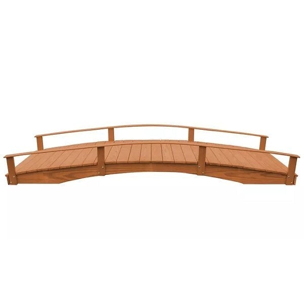 Oriental Garden Bridge Garden Bridge 4' x 12 / Cedar Stain