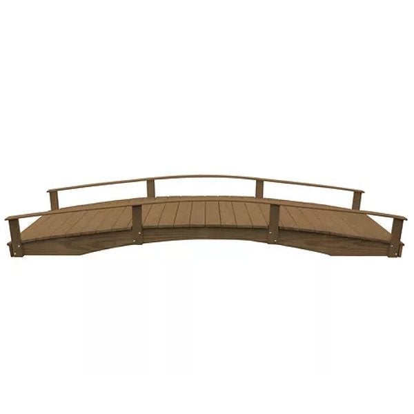 Oriental Garden Bridge Garden Bridge 4' x 12 / Mashroom