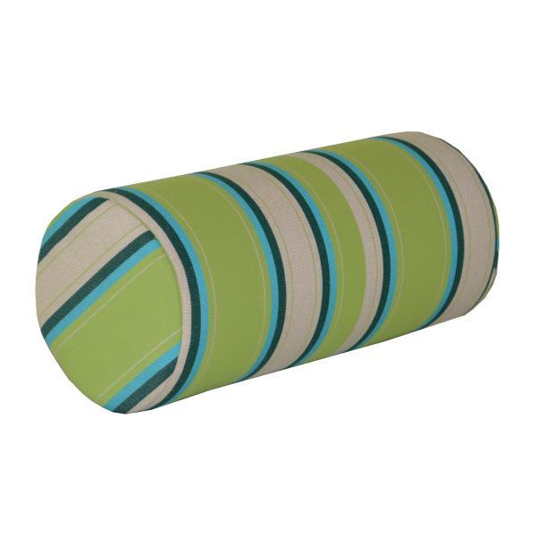 Outdoor Bolster Pillow Cushions &amp; Pillows 7"X18" / Lime Stripe / outdoor bolster pillows