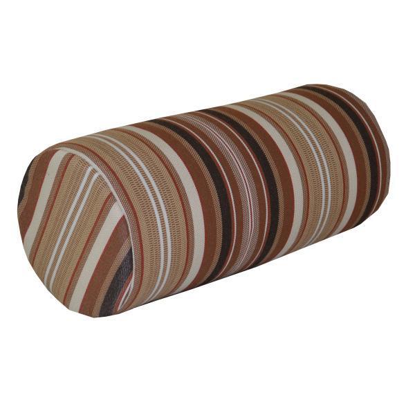 Outdoor Bolster Pillow Cushions &amp; Pillows 7"X18" / Maroon Stripe / outdoor bolster pillows