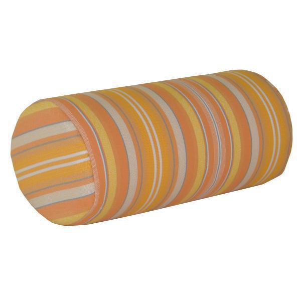 Outdoor Bolster Pillow Cushions &amp; Pillows 7"X18" / Orange Stripe / outdoor bolster pillows
