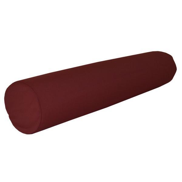 Outdoor Bolster Pillow Cushions &amp; Pillows 7"X36" / Burgundy / outdoor bolster pillows