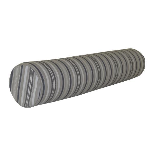 Outdoor Bolster Pillow Cushions &amp; Pillows 7"X36" / Gray Stripe / outdoor bolster pillows