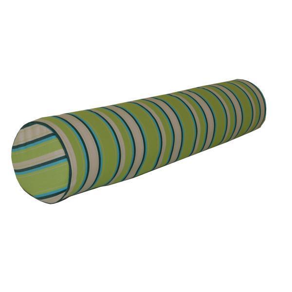 Outdoor Bolster Pillow Cushions &amp; Pillows 7"X36" / Lime Stripe