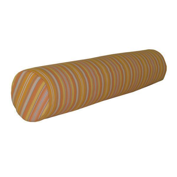 Outdoor Bolster Pillow Cushions &amp; Pillows 7"X36" / Orange Stripe