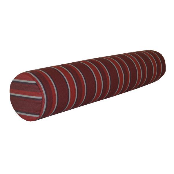 Outdoor Bolster Pillow Cushions &amp; Pillows 7"X36" / Red Stripe