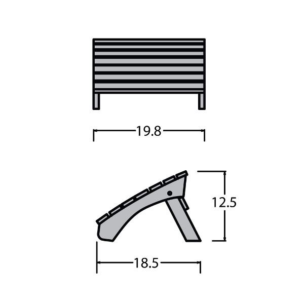 Outdoor Folding Adirondack Ottoman Patio Chair