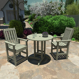 Outdoor Weatherly 3pc Round Counter Height Dining Set Dining Set