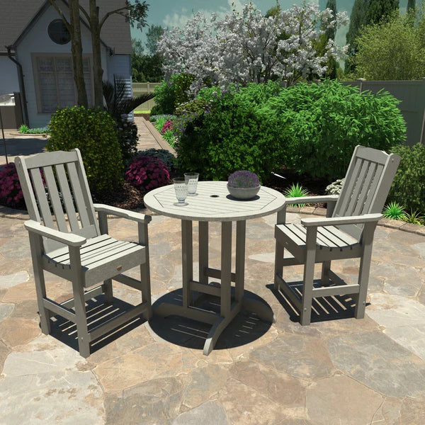 Outdoor Weatherly 3pc Round Counter Height Dining Set Dining Set