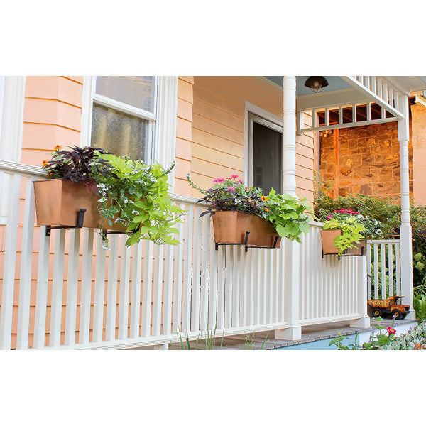 Plain Copper Flower Box Flower Box / copper window box