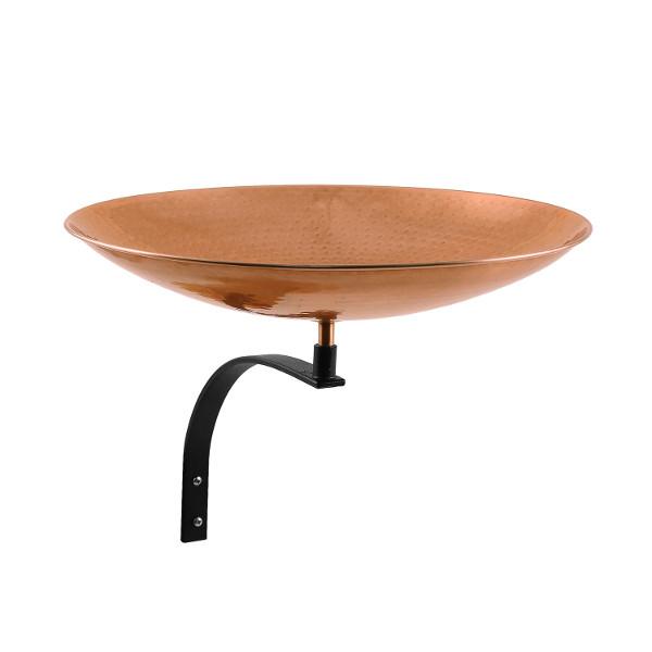 Polished Copper Birdbath Birdbath Bowl &amp; Wall Bracket