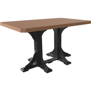 Poly 4ft x 6ft Rectangular Table Bar Height